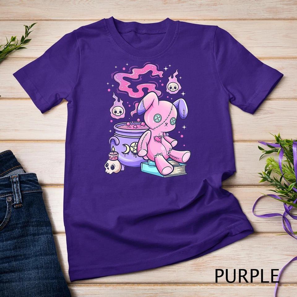 Kawaii Pastel Goth Cute Creepy Witchy Bear T-Shirt Unisex T-shirt 7 XL