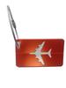 Aluminum Alloy Airplane Luggage Tag - Metal Baggage ID Card for Suitcase