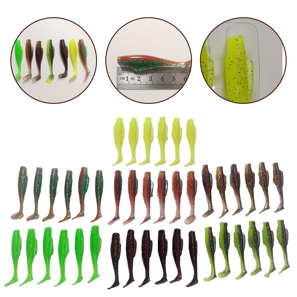 Stabiler Lauf Weichplastik Angelköder 6 Stück Schaufelschwanz Swimbait 6 7cm Länge