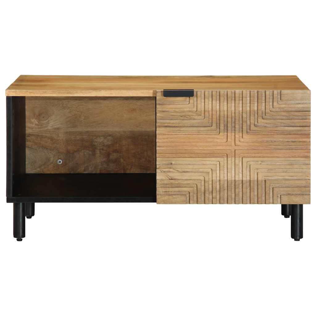 Coffee Table Brown 80 x 50 x 40 cm Solid Mango Wood