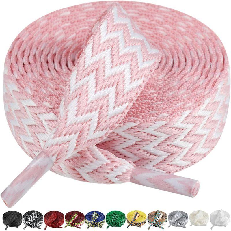 Sneaker Shoe Laces 1.5cm Width Thick Flat Shoelaces for Basketball Tennis Sports Shoes Shoelace Wavy Bread Rope Shoes Strings