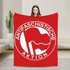 Antifaschistische Aktion Weiche Decken Camping Plüsch Überwurfdecke Flauschige Couch Sessel Flanell Tagesdecke Sofa Bettbezug