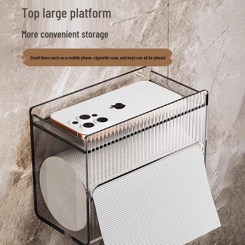 LIEI Wall-Mounted Transparent Waterproof Tissue Box