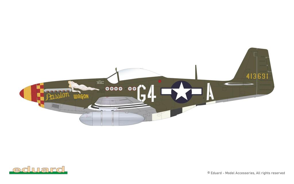 Эдуард 1/72 масштаб P-51D-5 «357-я истребительная группа» декаль для пластиковых моделей (EDUD72052)