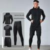 Men's Quick-Dry Reflective Running & Fitness Suit - 4-Piece Set