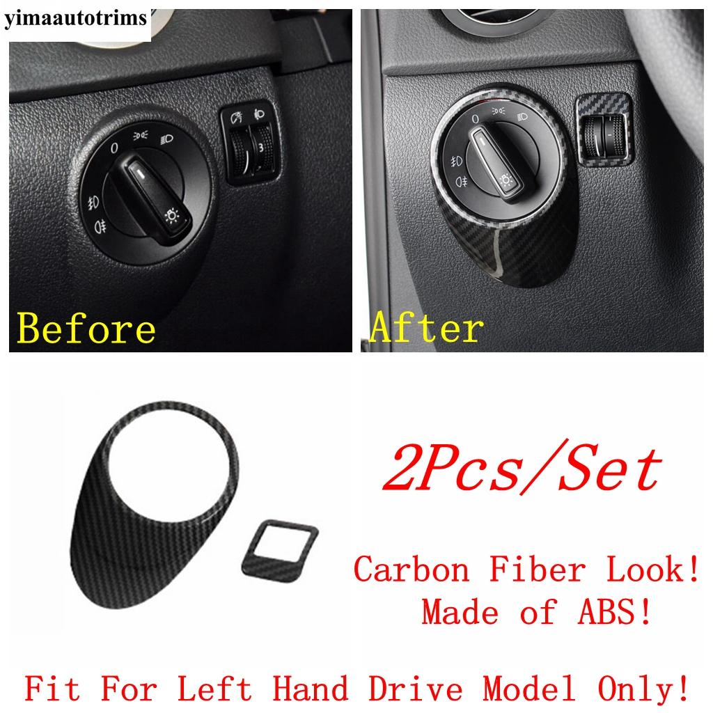 Steering Wheel / Armrest Handle Strip / Head Lamp / Dashboard Air AC Trim Accessories For Volkswagen VW Tiguan MK1 2008 - 2015