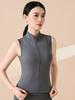 Notting Bestseller Women's Sleeveless Zipper Stand Collar Slimming Sport Top