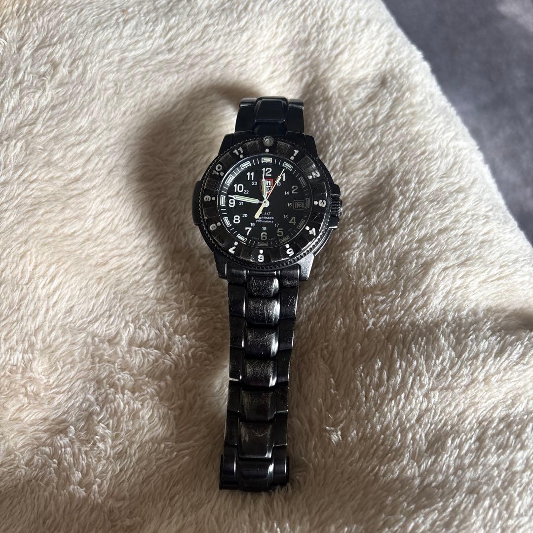 Used LUMINOX F-117 NIGHTHAWK 200m black working item