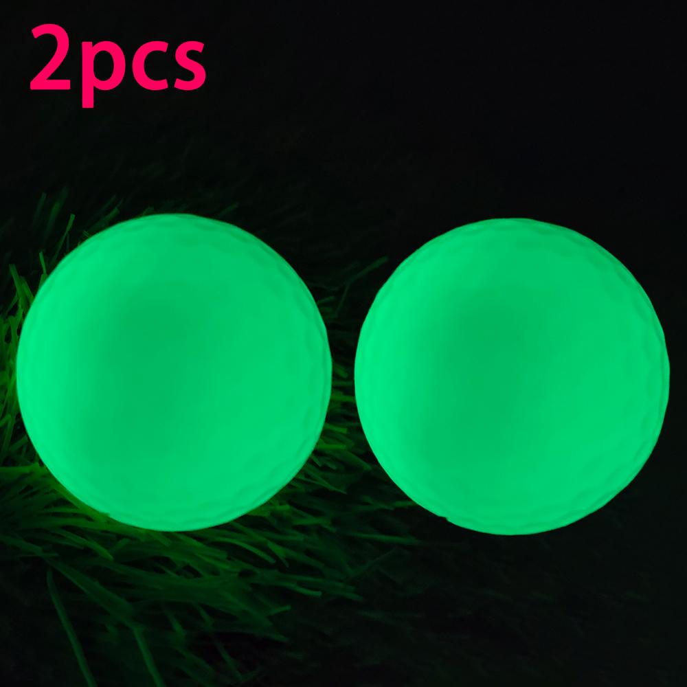 

2-Pack Photoluminescent Golf Balls Night Use & Glow in Dark Practice Balls светло-зеленый