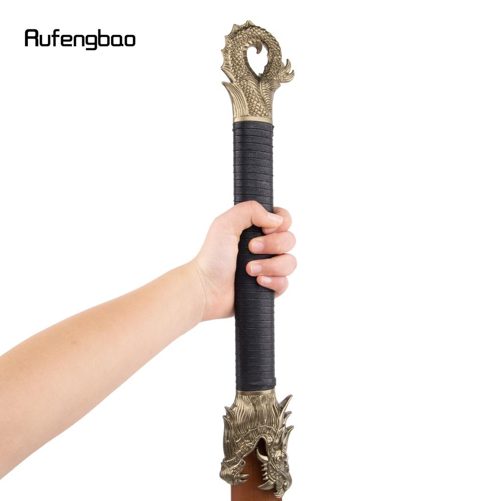 Brązowy Czarny Drewniany Miecz Modny Drewniany Maczeta Dekoracyjny Miecz Cosplay Halloween Buława Kula Różdżka Miecz Zabawka 106 cm