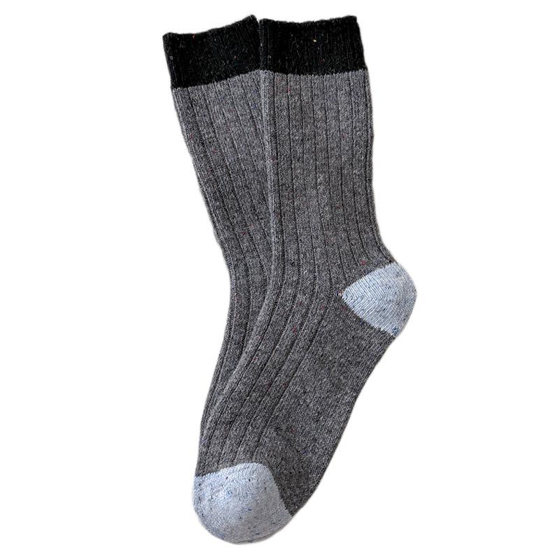 Wool Socks Children'S Stacking Socks Season Warm Fleece Thickened Stockings Color Matching Retro Ideas Yarn Medium Tube Socks Women