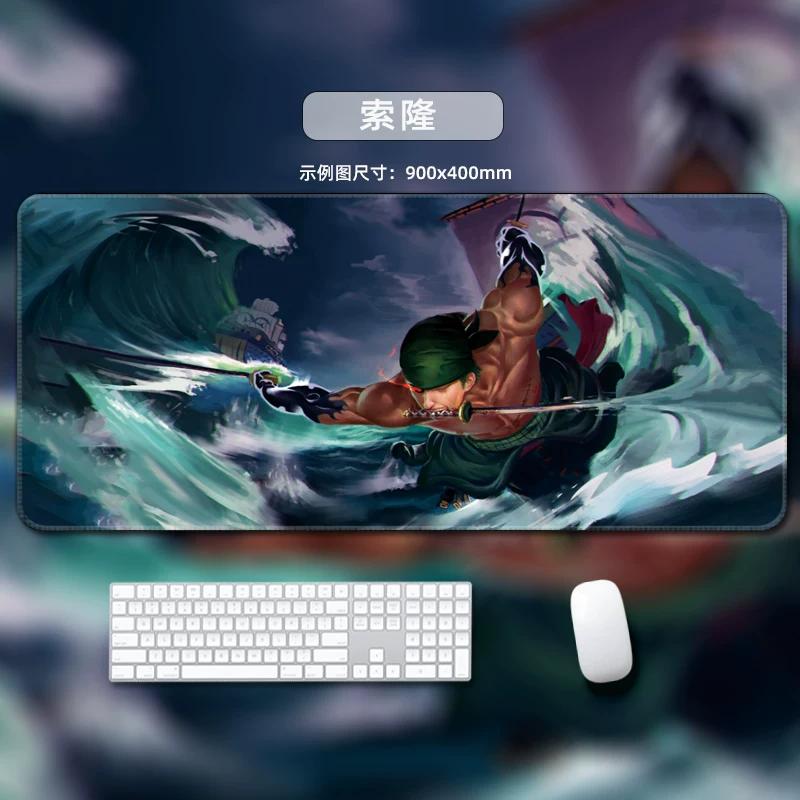 One Piece Leather Mouse Pad  Oversized Small Office Gaming Keyboard Pad Desk Pad Bristle Bracelet  Monkey D. Luffy  Roronoa Zoro  Decorative Desk Mat