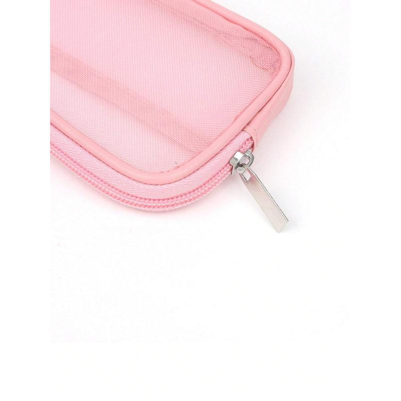 1pc Mesh Makeup Brush Bag Case Travel Makeup Tool Holder Organizer Small Cosmetic Pouch Travel Toiletry Bag Pencil Case Makeup Artist Storage Bag