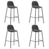 Day and Night - Day and Night Kitchen Stools 4 Units Dark Gray Fabric