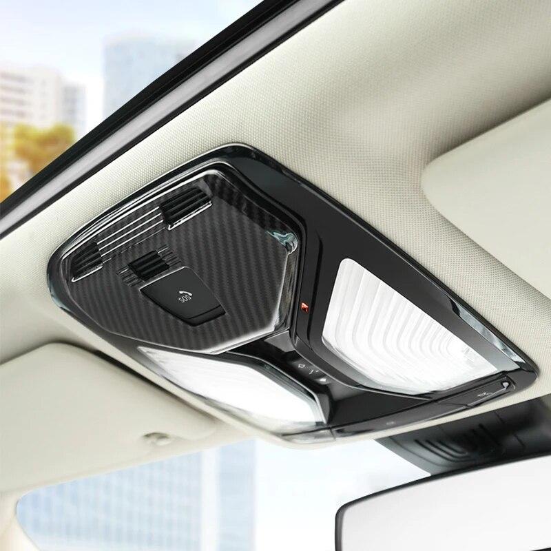 Auto-Innenraum vorne Leselichtrahmen Kohlefaser ABS Dekoration Abdeckung Aufkleber Autozubehör für BMW 3er G20 G28