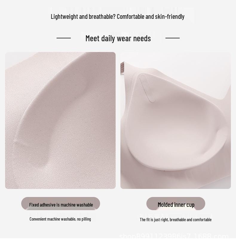 Seamless Wireless Push-Up Bra for Women and Girls: Adjustable, Comfortable, and Lightweight for Summer