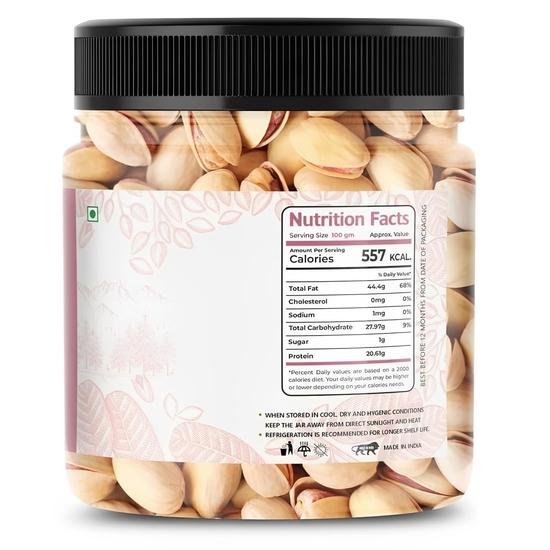 LILA DRY FRUITS Salted Pistachios 500 G | Tasty & Healthy Pistachio for Snacking, Munching | High In Protein & Dietary Fiber
