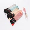 Ladies Autumn and Winter Horizontal Striped Cat Cotton Five Finger Socks