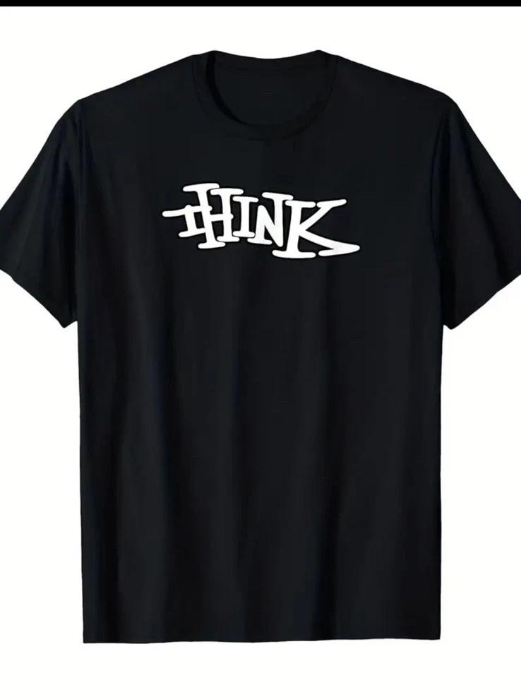 Mens Medium Skate T-shirt Black Think Skateboard M L