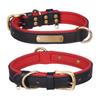 Laser-Engraved Leather Dog Collar with ID Tag for Small & Medium Dogs - Anti-Lost Pet Neck Band
