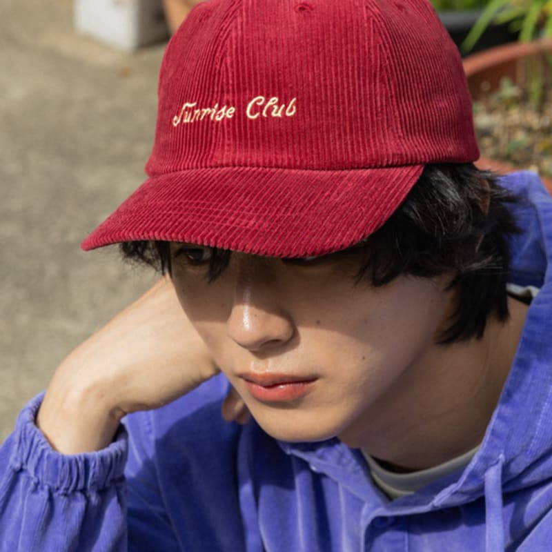 

KAPPY DESIGN CORDUROY SUNRISE CLUB CAP RED RED