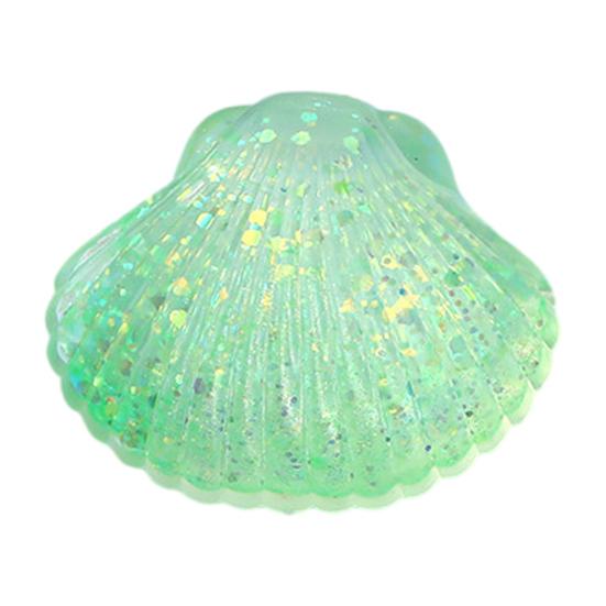 Mini Glitter Shell Squeeze Toy Stress Relief Sugar Stress Ball зелёный