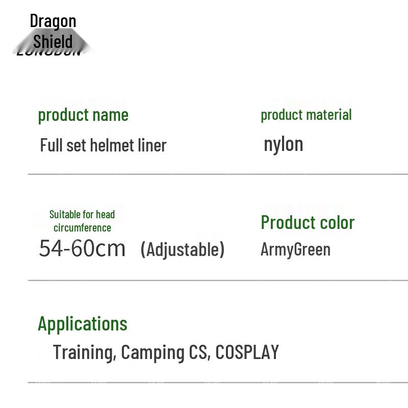 Dragon Shield New Kevlar Helmet Suspension System