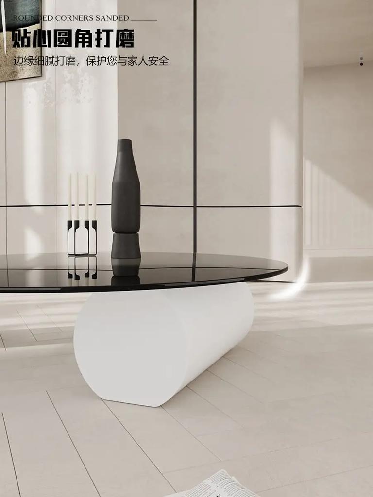 Minimalist Italian Coffee Table Living Room Decoration Designer Round Side Table Center Service Meubles Postmodern Furniture