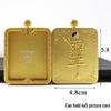 4x5cm gold alloy single-sided thangka box (ziwei amulet)