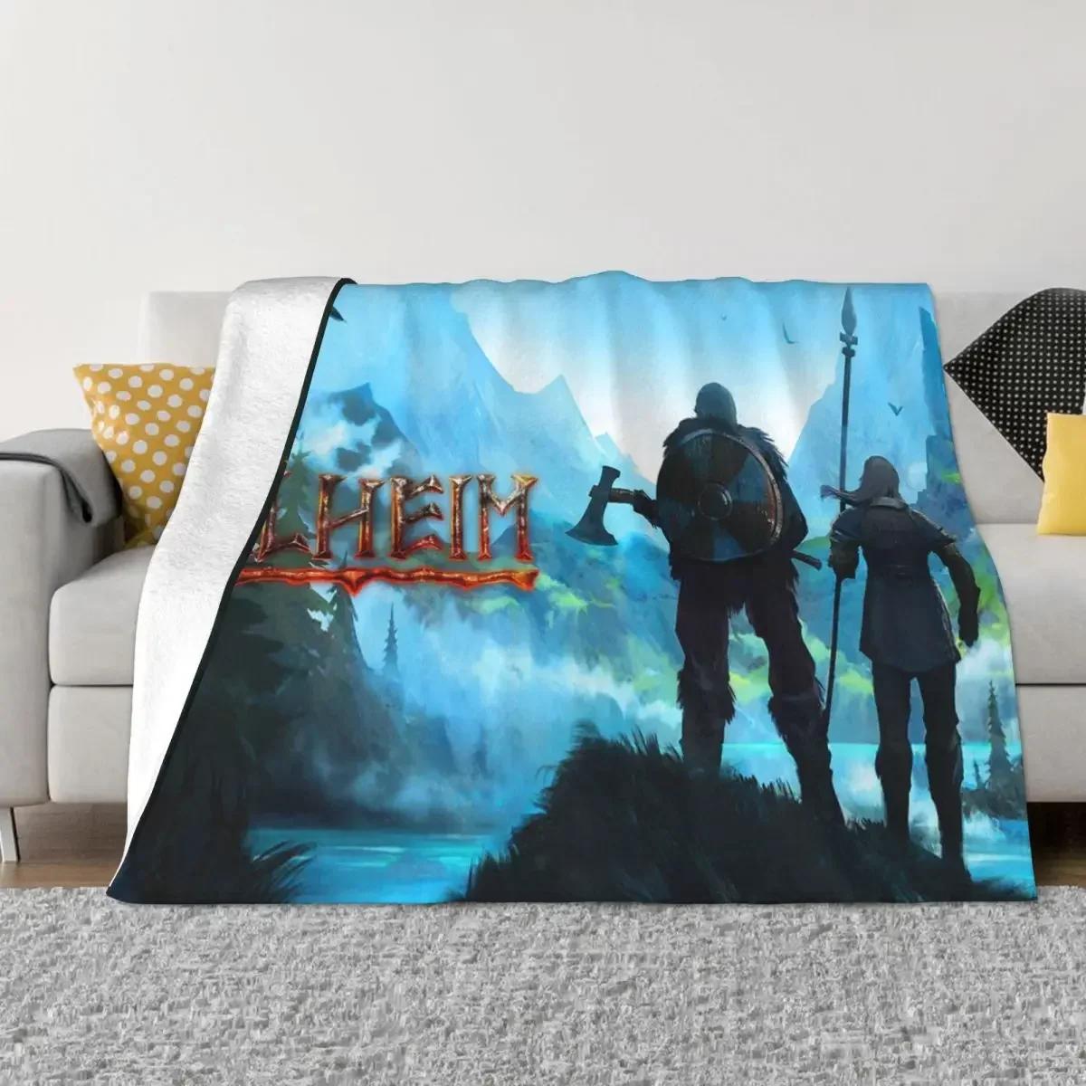 Valheim Blanket Fleece Winter Game Gift Adults/Kids Multifunction Ultra-Soft Throw Blanket for Sofa Car Bedspread 75X95CM