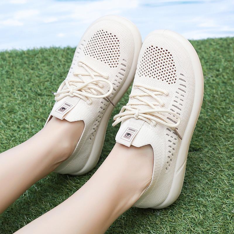 Shoes Women's Summer New One-pedal Breathable Comfortable Soft-soled Fashion Casual Shoes Light Mouth Lazy Shoes