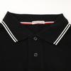 Moncler Black Pique Polo Shirt Tops S blackUsed