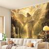 Adorable Heavenly Light Wall Tapestry, Angelic Figure Nature Scene Design Soft Hanging Decor Perfect Gift For Faith Peace Lovers