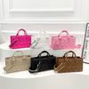 Premium Bag New Fashionable Large-capacity Versatile Solid Color Portable Small Square Bag Broadband Messenger Bag