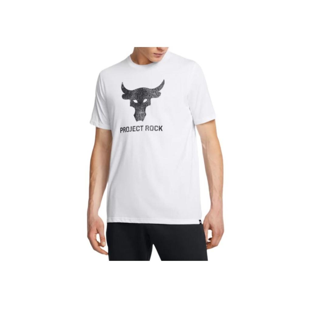 Under Armour Project Rock Payoff Graphic Short Sleeve T-Shirt Men Tops White 1383191-100