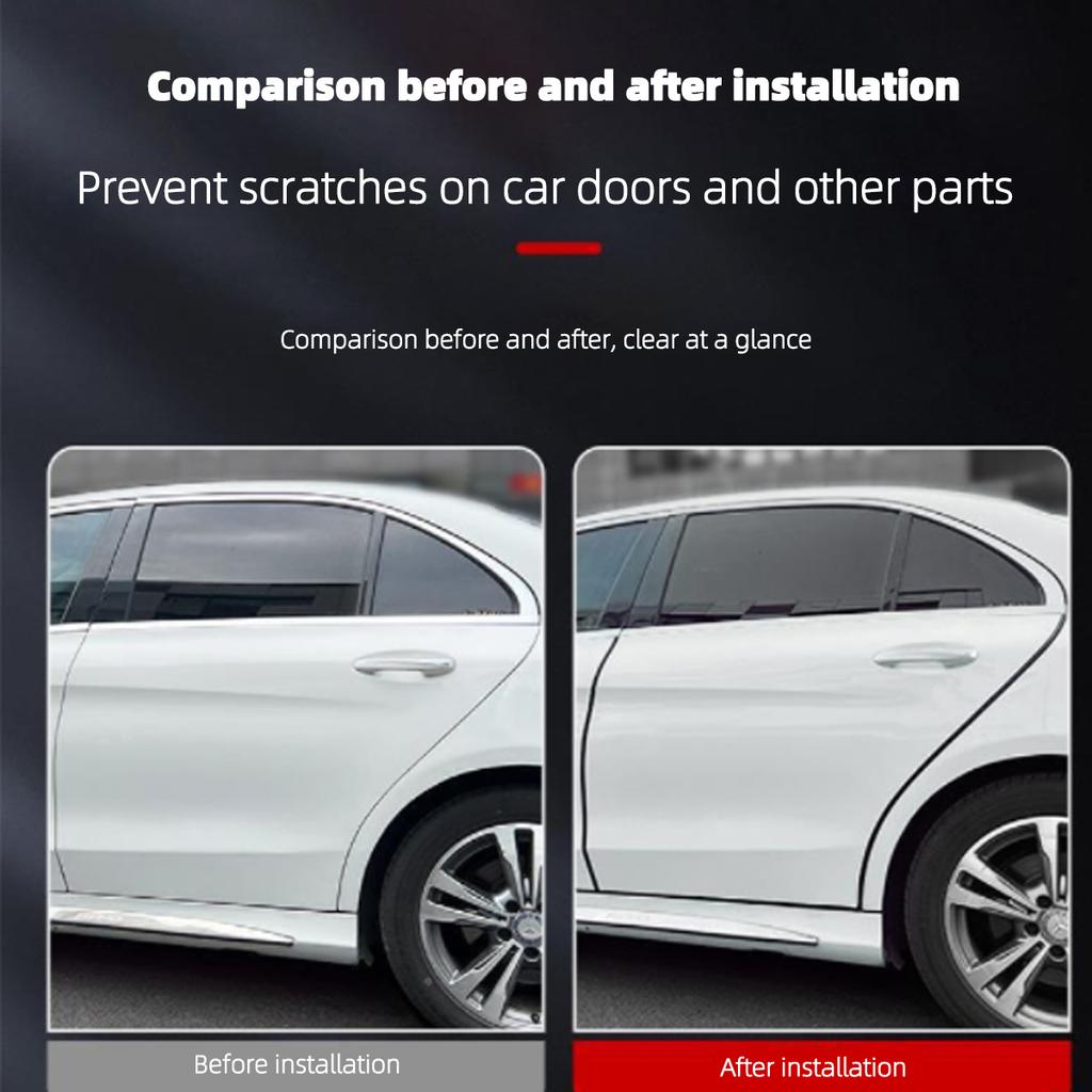 5m Car Anti-Collision Decorative Strip Universal U-Shaped Protection Door Side Seal Built-In Steel Plate Anti-Collision Strip Interior Mirrors 6