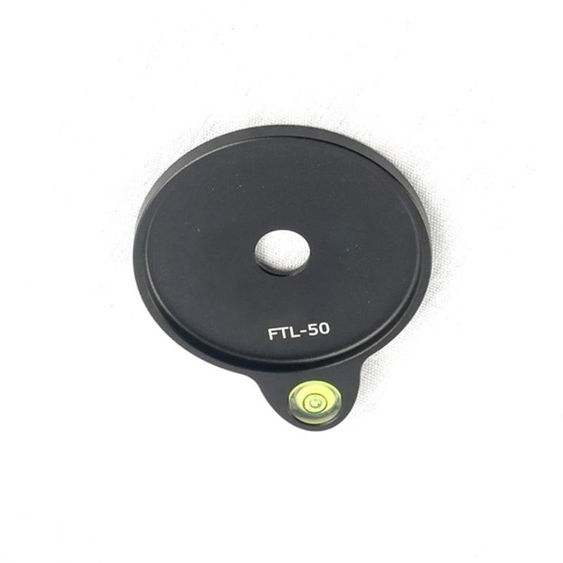 Aluminum Tripod Mount Adapter with 50mm Inner Diameter Tripod Bubble Leveling Attachment Plate for Camera Stability