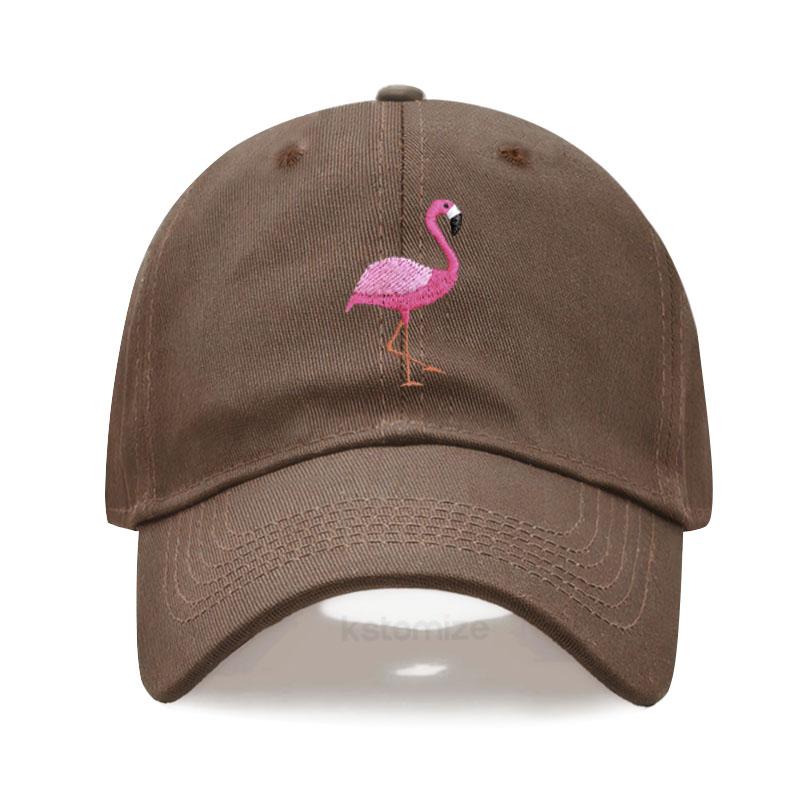 Animal Embroidery Flamingo Baseball Caps For Men Women Retro Soft Washed Cotton Dad Hat Snapback Cap Dropshipping