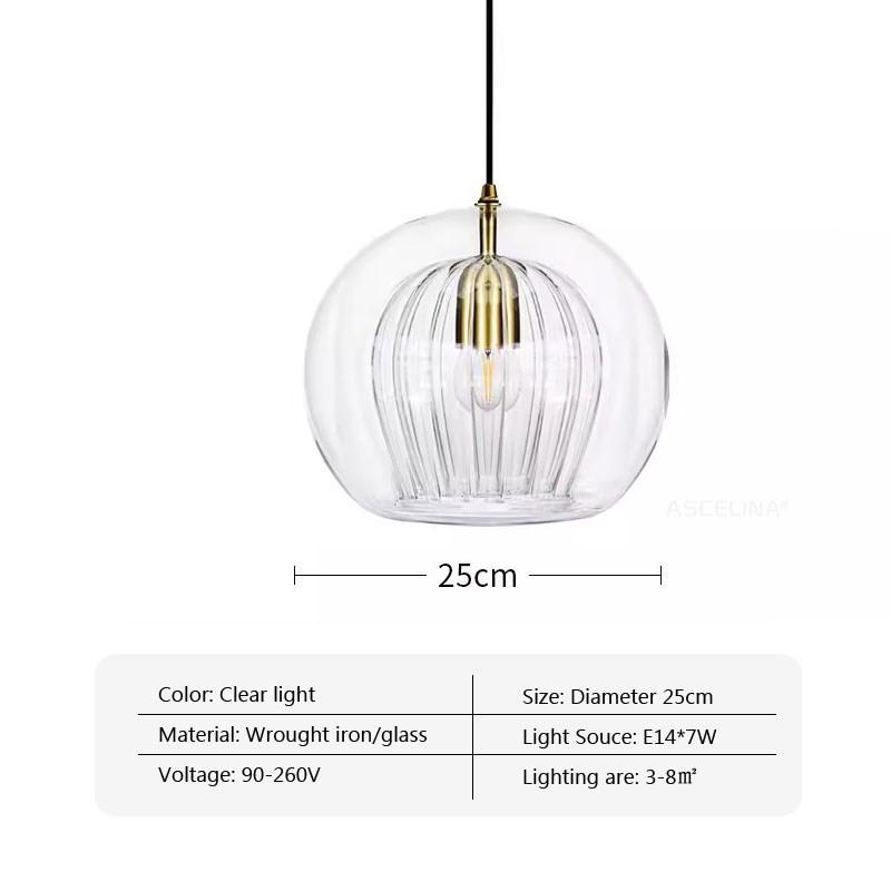 Modern Creative Glass Pendant Lights Modern Suspension Restaurant Chandelier for Living Dining Room Kitchen Bedside Hanging Lamp