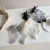 Spring and Summer Women's Style Transparent Silk, Black Fungus, Polka Dot, Bow, Crystal and Glass Fiber Women's Socks