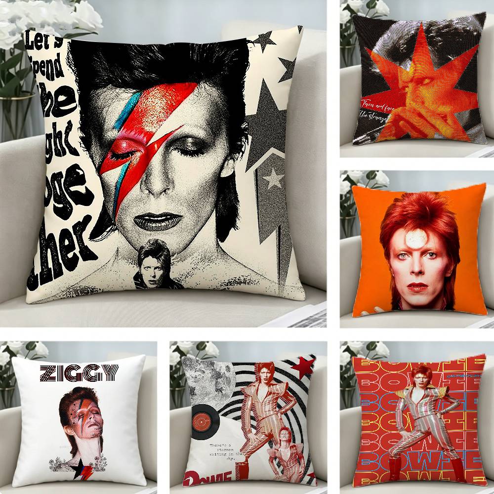 cool D-DavidS B-BowieS Pillow Case Pattern Printed Pillowcase For Living Room Sofa Cushion Cover