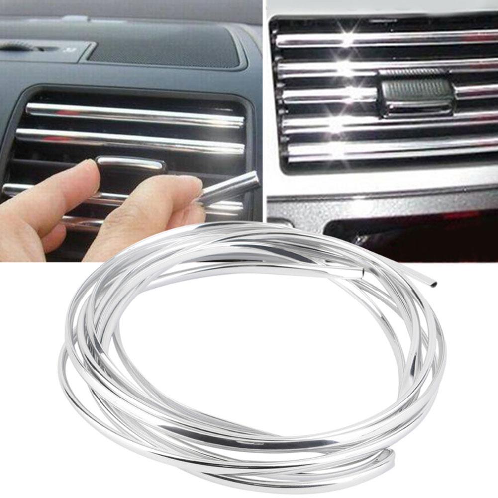 6M Car Air Vent Trim Strip U-Shaped Air Conditioning Protector Guard Grille Strip Scratch DIY Decorative Vent Strip Edge D2Z8