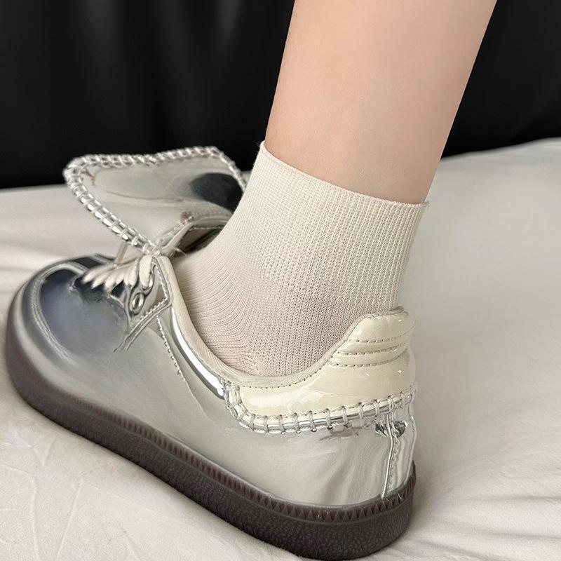 Summer and Boodles Shoes Cool and Gentle Milk Coffee Unlined Summer Short Socks Children's Slim Style Cotton