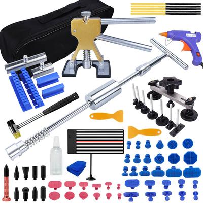 Lackfreies Ausbeulwerkzeug-Set, Auto-Dellenheber-Set mit Gleithammer T-Stab Ausbauwerkzeugen Karosserie, für Hagelschaden Türdelle Kühlschrank