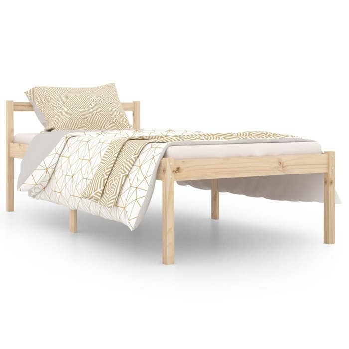 VidaXL Bed for Elderly Person 90x190 Cm Single Solid Pine Wood 810579