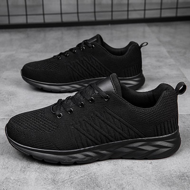 Brand Sports Shoes Summer New Breathable Non-slip Casual Soft-soled Black Running Shoes