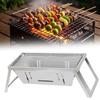 Stainless Steel Barbecue Grill With Thickened Carbon Frame For Outdoor Camping And Family Cooking