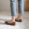 Fashion Pointed Toe Leopard Pattern Flats Woman Ballerina Casual Loafers Shallow Soft Bottom Moccasins Shoes Women 2025 Plus Size 34-43