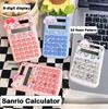 Sanrio Mini Kalkulator Elektroniczny Hello Kitty Cinnamoroll Kawaii 8-cyfrowy Kalkulator Przenośny Kreskówkowy Artykuły Biurowe Szkolne Prezent