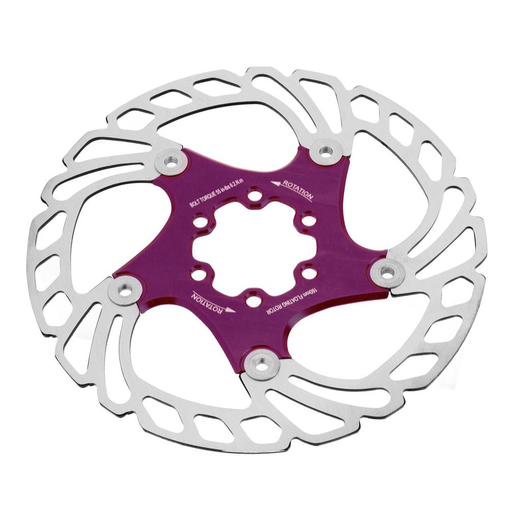 16cm Bicycle Floating Disc Brake Rotor with 6 Bolts Disc Brake Pad Rotors for Mountain Road Bike Repair Parts Purple
